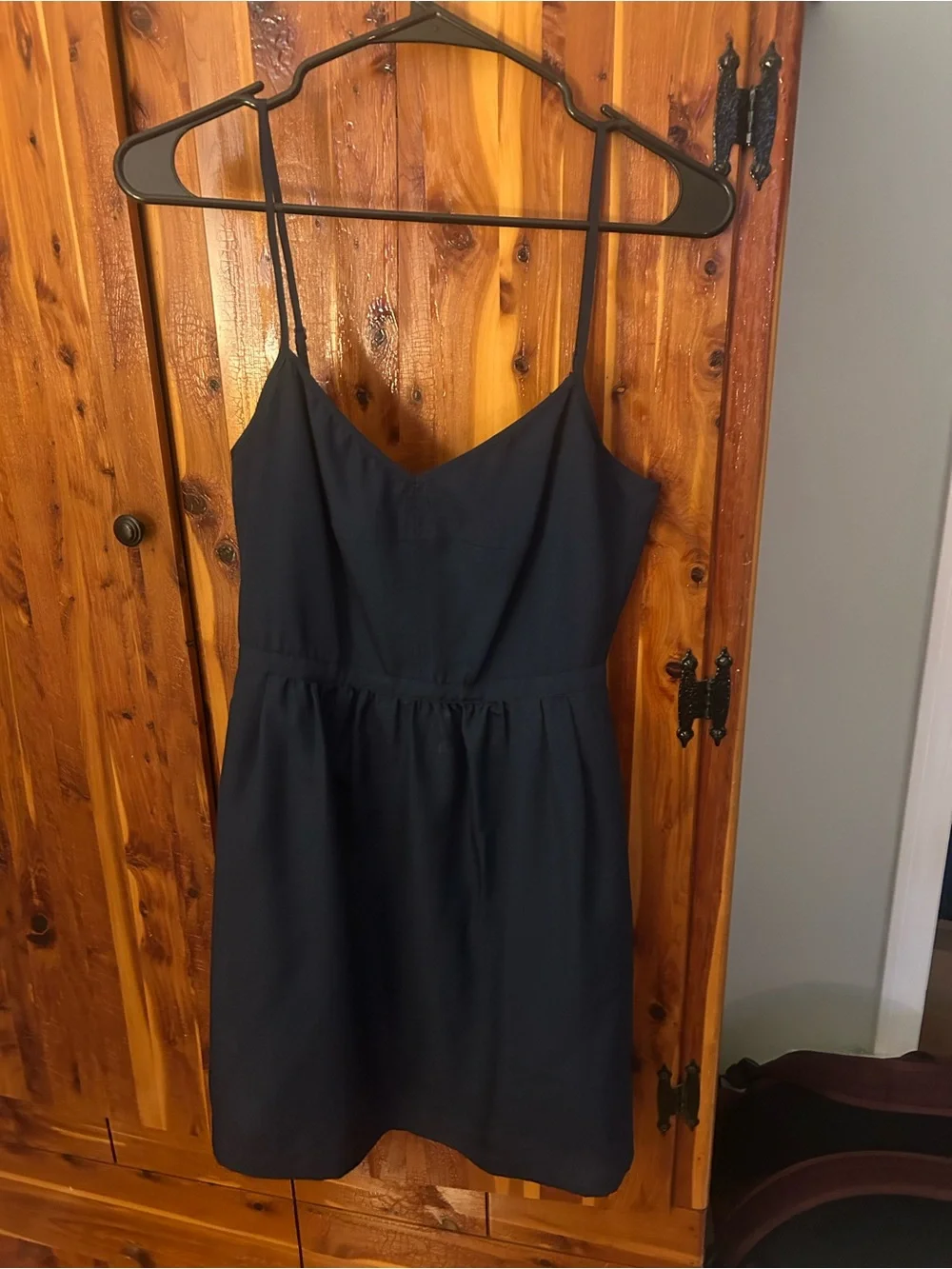 J. Crew Navy Spaghetti-Strap Mini Dress